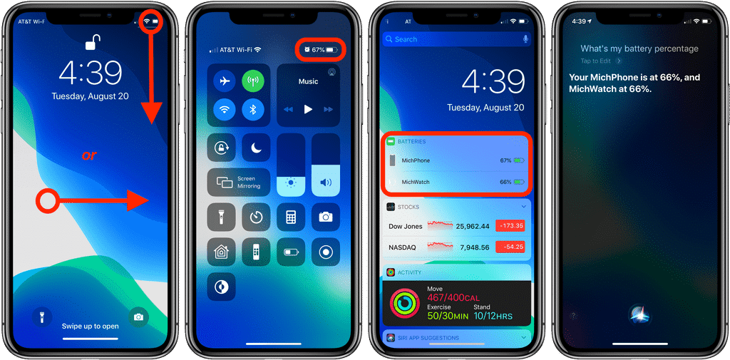 Show battery percentage on iPhone 11, 11 Pro, 11 Pro Max.