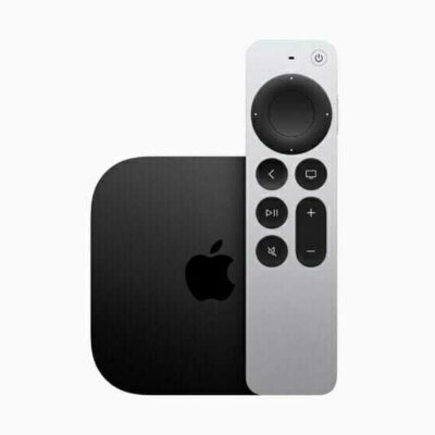 The new Apple TV 4K is shown with the Siri Remote.
