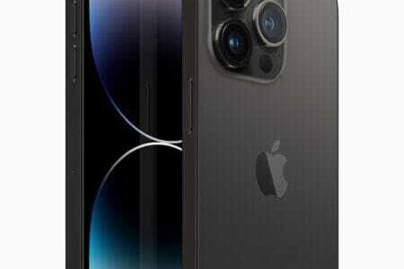 iPhone 14 Pro and iPhone 14 Pro Max are shown in space black.