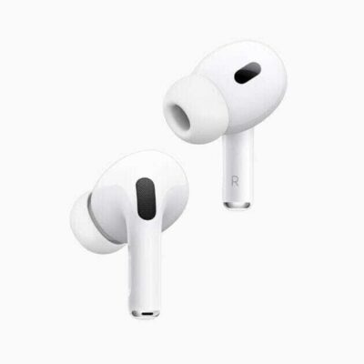 The low-distortion audio driver and custom amplifier on the second-generation AirPods Pro.