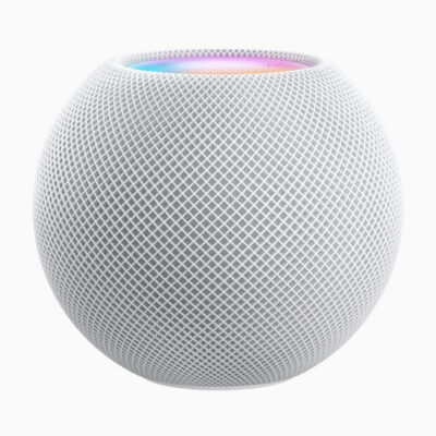 HomePod mini in white.