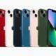 iPhone 13 in (PRODUCT)RED, starlight, midnight, blue, pink, and the all-new green.