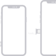 Image shows SIM on left side of iPhone  