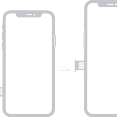 Image shows SIM on left side of iPhone  