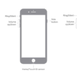Images of iPhone models showing buttons  