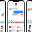 iPhone showing iMessage apps in a messages conversation  