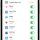 An iPhone screen showing cellular data settings  