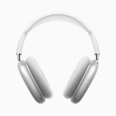 AirPods Max in silver.  