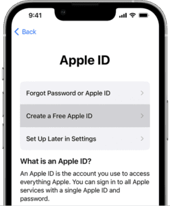 Create an Apple ID when setting up a new iPhone  