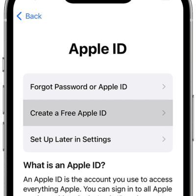 Create an Apple ID when setting up a new iPhone  