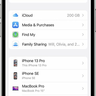 The Sign Out button is listed at the bottom of your device list.  