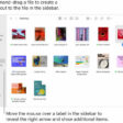 To the right of Locations in the Finder sidebar is an arrow to click to show additional items. In the Finder window on the right, a file is selected, and a shortcut to the file is in the sidebar, below Favorites.  