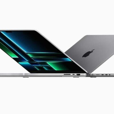 Two MacBook Pro devices are shown back to back.  