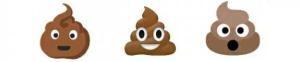 Representation of smiling pile of poo emoji on iOS and Android