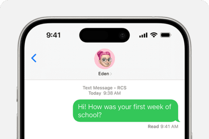 In iOS 18, you can send RCS messages from your iPhone — these appear as green bubbles.  