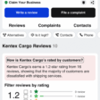 Kentex Cargo customer reviews