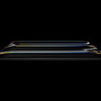 iPad Pro, landscape orientation, front exterior, space black color, aluminum and glass enclosure