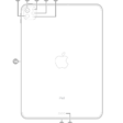 The back view of iPad Pro with callouts to LiDAR, the rear camera, rear ambient light sensor, flash, and microphone at the top left, the Smart Connector and USB-C connector at the bottom center, and the magnetic connector for Apple Pencil on the left.