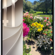 The iPhone screen showing the Lock Screen sliding to the left and the Camera open on the right side of the screen.