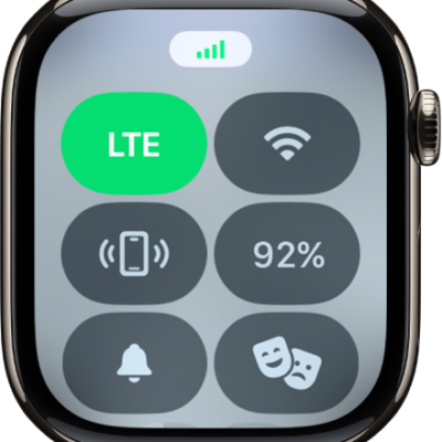 Control Center with the Cellular button at the top left.
