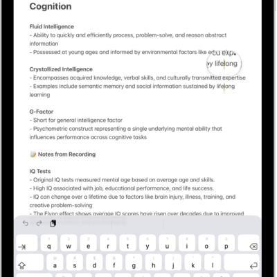 A note showing the insertion point positioned where text will be inserted or edited. The surrounding text is magnified to make it easier to place the insertion point.