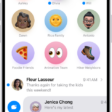 A Messages conversation list with two unread messages and one being marked as unread.