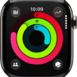 The Activity screen showing the three rings—Move, Exercise, and Stand.