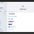 The add calendar account settings showing different calendar providers.