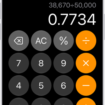 The basic calculator on iPhone.