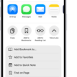 In Safari, the Share button on a PDF has been tapped, revealing a list of options including Save to Files near the bottom of the screen.
