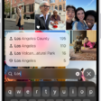 The Search screen in the Photos app showing search suggestions based on the text entered in the search field.