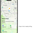 The Find My app open, showing Danny's keys in Golden Gate Park. Tap the Find button to locate a nearby AirTag.
