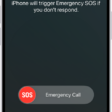 The Crash Detection screen showing a notification you've been in a crash, below it is an Emergency Call SOS slider with a cancel button.