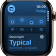 A screen in the Vitals app showing overnight health metrics.