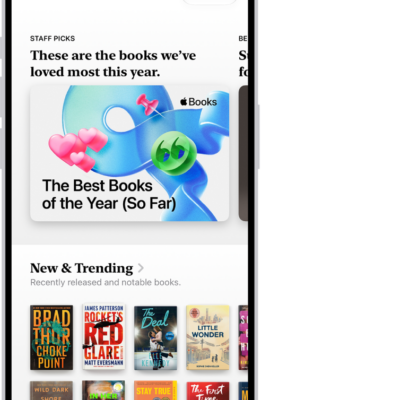 The Book Store screen in the Books app. At the bottom of the screen are, from left to right, the Home, Library, Book Store, Audiobooks, and Search tabs. The Book Store tab is selected.