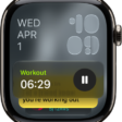 The Smart Stack on Apple Watch showing Live Activities and widgets.
