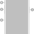 The front view of iPhone 13 Pro. The front camera is at the top center. The side button is on the right side. The Lightning connector is on the bottom. On the left side, from bottom to top, are the SIM tray, the volume buttons, and the Ring/Silent switch.