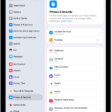 The Privacy & Security screen, with settings for Location Services and Tracking, and settings to control which apps can access your data.