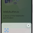 The bottom half of the iPhone screen showing the option to use a passkey to sign in to a website.