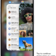 The App Switcher on iPhone showing a handoff notification at the bottom of the screen.