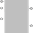 The front view of iPhone 16 Pro Max. The front camera is at the top center. The side button and the Camera Control are on the right side. The USB-C connector is on the bottom. On the left side, from bottom to top, are the SIM tray, the volume buttons, and the Action button.