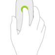 An illustration symbolizing a click on a mouse.