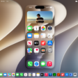 The iPhone Mirroring app appears on a Mac computer desktop.