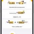 The Emoji Game, showing the number of moves, two emoji placed as answers, and one about to be placed in an unanswered spot.