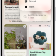 An iPhone screen, showing currently open tabs and a menu of Personal, School, and Work profiles. The Personal profile is selected.