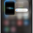 The Control Center settings for FaceTime calls, showing the audio settings Automatic, Standard, Voice Isolation, and Wide Spectrum.