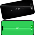 The level screen in the Measure app. On the top, iPhone is tilted at an angle of 10 degrees; on the bottom, iPhone is level.