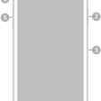 The front view of iPhone 11 Pro Max. The front camera is at the top center. On the right side, from top to bottom, are the side button and the SIM tray. The Lightning connector is on the bottom. On the left side, from bottom to top, are the volume buttons and the Ring/Silent switch.