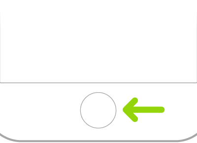The Home button (Touch ID) at the bottom of iPhone.