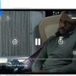 A movie playing on the iPhone screen. In the middle of the screen are the playback controls. The AirPlay button is near the top left.
